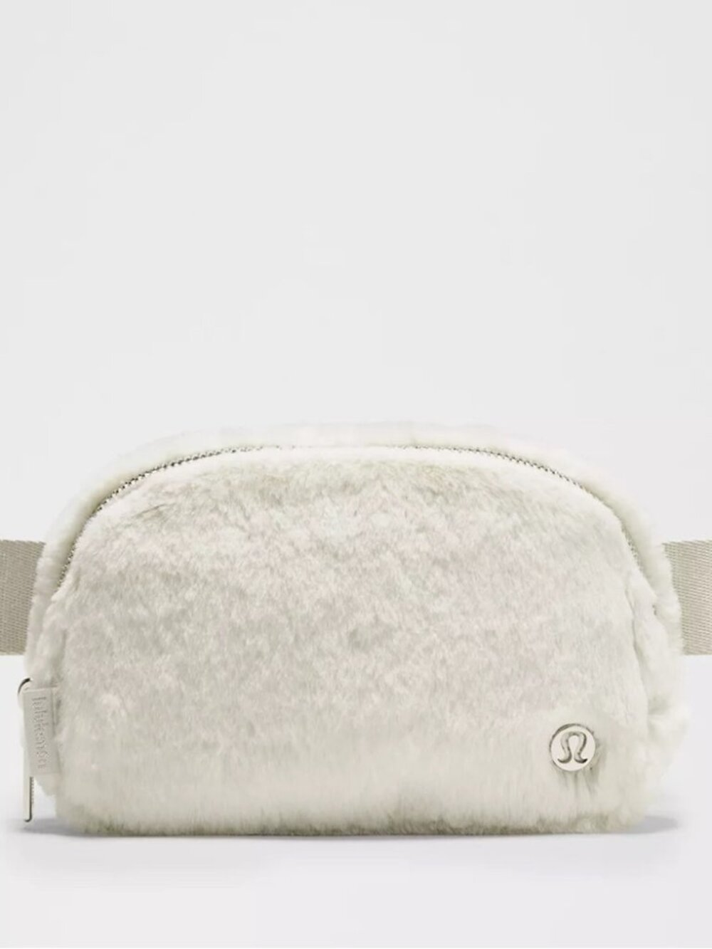 NEW Lululemon Everywhere Plush Fleece Belt Bag Bone/Silver